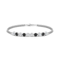 Thumbnail 36 - Dual Chain Round Diamond Bar Bracelet