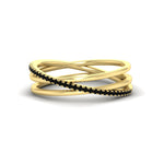 Load image into Gallery viewer, black-diamond-criss-cross-wedding-ring-in-yellow-gold-FD11398BGBLACK-NL-YG
