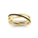Load image into Gallery viewer, black-diamond-criss-cross-wedding-ring-in-yellow-gold-FD11398BGBLACK-NL-YG
