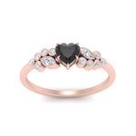 Load image into Gallery viewer, black-diamond-heart-cluster-diamond-ring-in-rose-gold-FDENS3110HTRGBLACK-NL-RG.jpg
