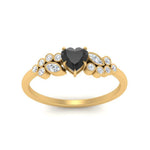 Load image into Gallery viewer, black-diamond-heart-cluster-diamond-ring-in-yellow-gold-FDENS3110HTRGBLACK-NL-YG.jpg
