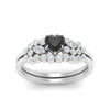 Load image into Gallery viewer, black-diamond-heart-cluster-diamond-wedding-ring-set-in-white-gold-FDENS3110HTGBLACK-NL-WG.jpg