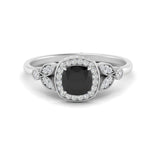 Load image into Gallery viewer, black-diamond-leaf-square-antique-diamond-ring-in-FD10044RGBLACKANGLE3-NL-WG-GS
