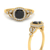 Load image into Gallery viewer, black-diamond-leaf-square-antique-diamond-ring-in-FD10044RGBLACKANGLE3-NL-YG-GS