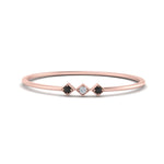 Load image into Gallery viewer, black-diamond-minimalist-3-stone-band-in-rose-gold-FD9411RORGBLACK-NL-RG.jpg
