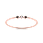 Load image into Gallery viewer, black-diamond-minimalist-3-stone-band-in-rose-gold-FD9411RORGBLACK-NL-RG.jpg
