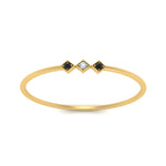 Load image into Gallery viewer, black-diamond-minimalist-3-stone-band-in-yellow-gold-FD9411RORGBLACK-NL-YG.jpg
