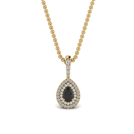 Pear Shaped Double Halo Pendant