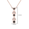 Load image into Gallery viewer, black-diamond-petal-drop-necklace-in-FDPD8598GBLACKANGLE2-NL-RG