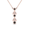 Load image into Gallery viewer, black-diamond-petal-drop-necklace-in-FDPD8598GBLACKANGLE2-NL-RG