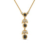 Load image into Gallery viewer, black-diamond-petal-drop-necklace-in-FDPD8598GBLACKANGLE2-NL-YG