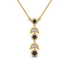 Load image into Gallery viewer, black-diamond-petal-drop-necklace-in-FDPD8598GBLACKANGLE2-NL-YG