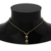 Load image into Gallery viewer, black-diamond-petal-drop-necklace-in-FDPD8598GBLACKANGLE2-NL-YG