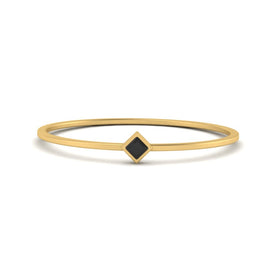 Princess Cut Stackable Ring Band