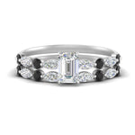 Load image into Gallery viewer, black-diamond-round-and-marquise-emerald-cut-bridal-wedding-rings-in-white-gold-FD9398EM1GBLACK-NL-WG_5d929a92-8027-4830-81f5-cb43956c4637.jpg?v=1756378487