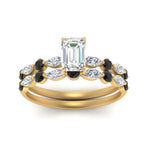 Load image into Gallery viewer, black-diamond-round-and-marquise-emerald-cut-bridal-wedding-rings-in-yellow-gold-FD9398EM1GBLACKANGLE5-NL-YG_890f9f0e-a33c-4130-ac59-c57abd4aa475.jpg?v=1756378487