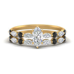 Load image into Gallery viewer, black-diamond-round-and-marquise-marquise-cut-bridal-wedding-rings-in-yellow-gold-FD9398MQ1GBLACK-NL-YG.jpg?v=1756378524
