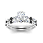 Load image into Gallery viewer, black-diamond-round-and-marquise-pear-bridal-wedding-rings-in-white-gold-FD9398PE1GBLACKANGLE5-NL-WG.jpg?v=1756378574
