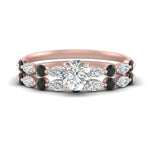 Load image into Gallery viewer, black-diamond-round-and-marquise-round-bridal-wedding-rings-in-rose-gold-FD9398RO1GBLACK-NL-RG.jpg?v=1756378650
