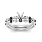 Load image into Gallery viewer, Round And Marquise Bridal Semi Mount Wedding Set
