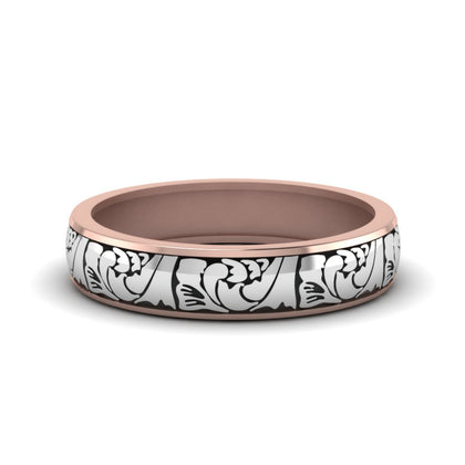 black-enamel-vintage-looking-band-in-rose-gold-FD908WB-NL-RG