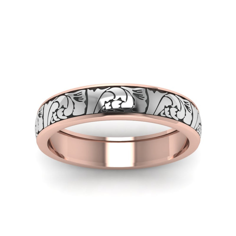 black-enamel-vintage-looking-band-in-rose-gold-FD908WB-NL-RG