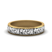 black-enamel-vintage-looking-band-in-yellow-gold-FD908WB-NL-YG