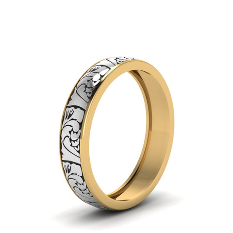 black-enamel-vintage-looking-band-in-yellow-gold-FD908WB-NL-YG
