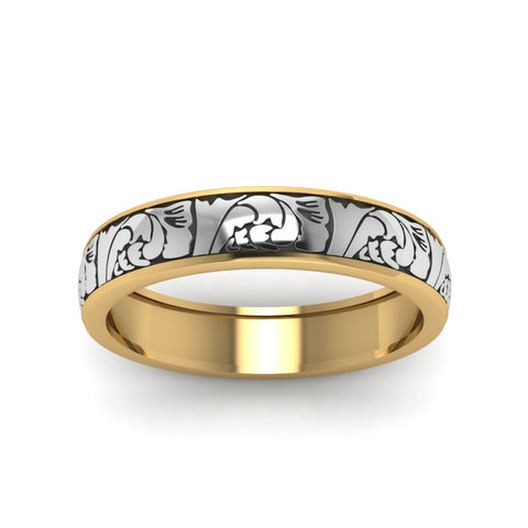 black-enamel-vintage-looking-band-in-yellow-gold-FD908WB-NL-YG