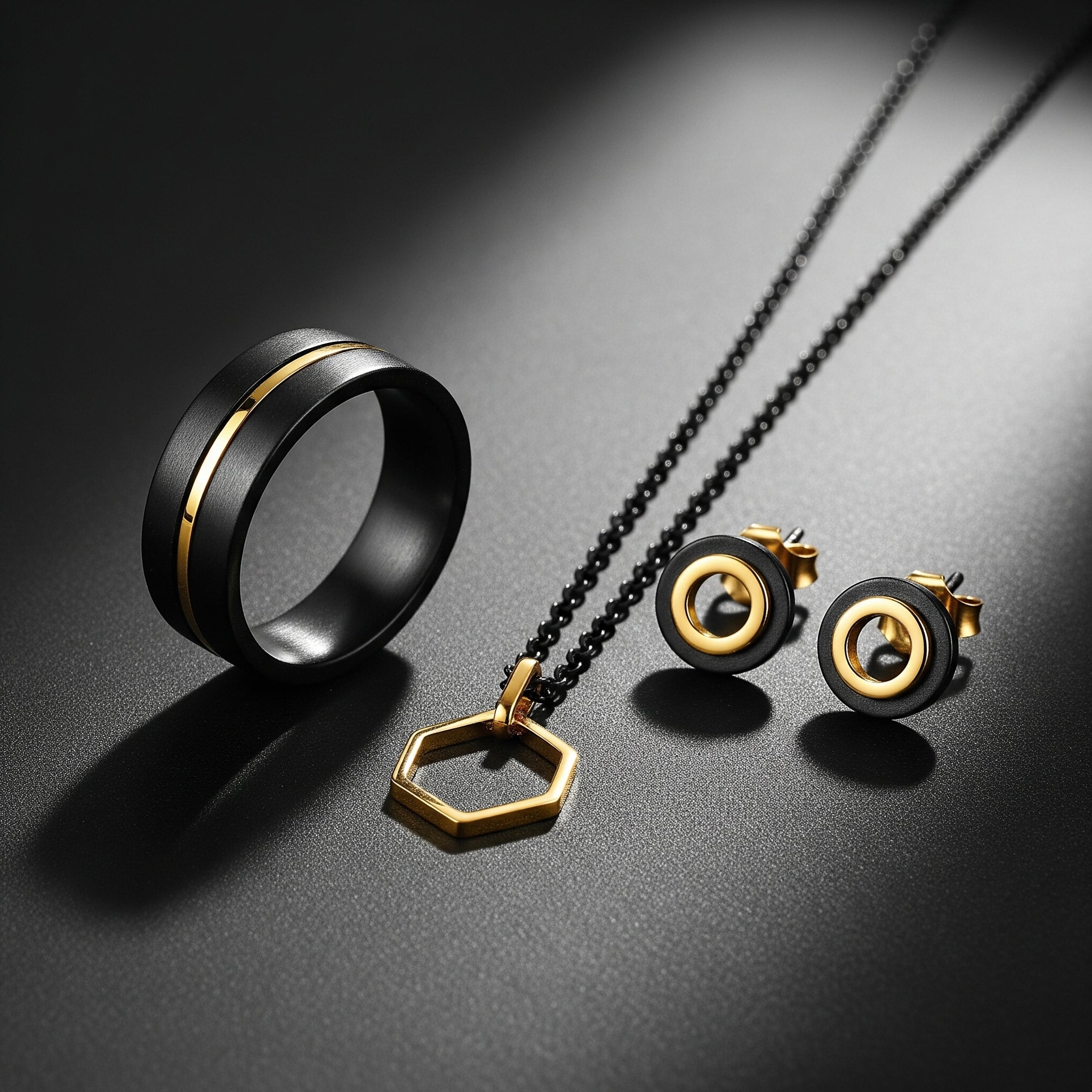black gold jewelry
