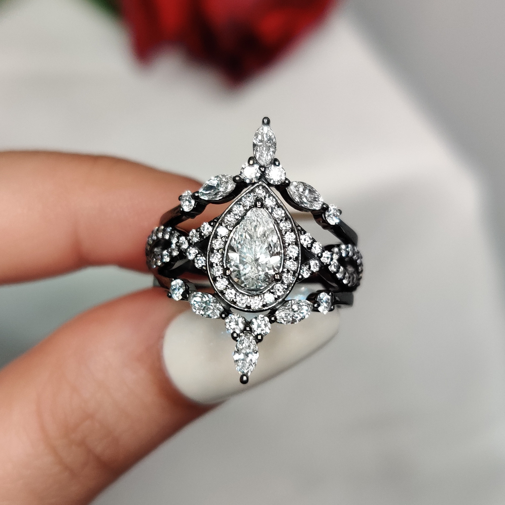 Black Gold Engagement Ring