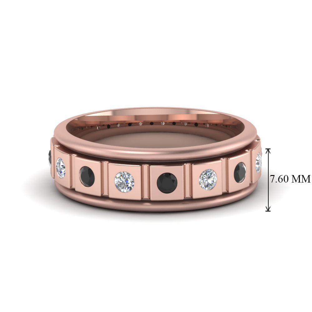 Mens Block Design Engagement Ring