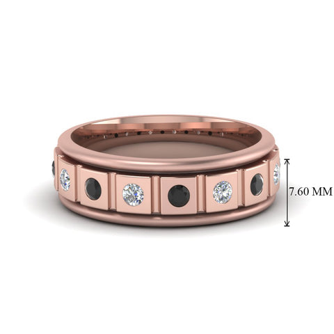 Mens Block Design Engagement Ring