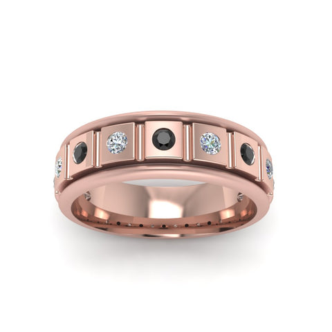 Mens Block Design Engagement Ring