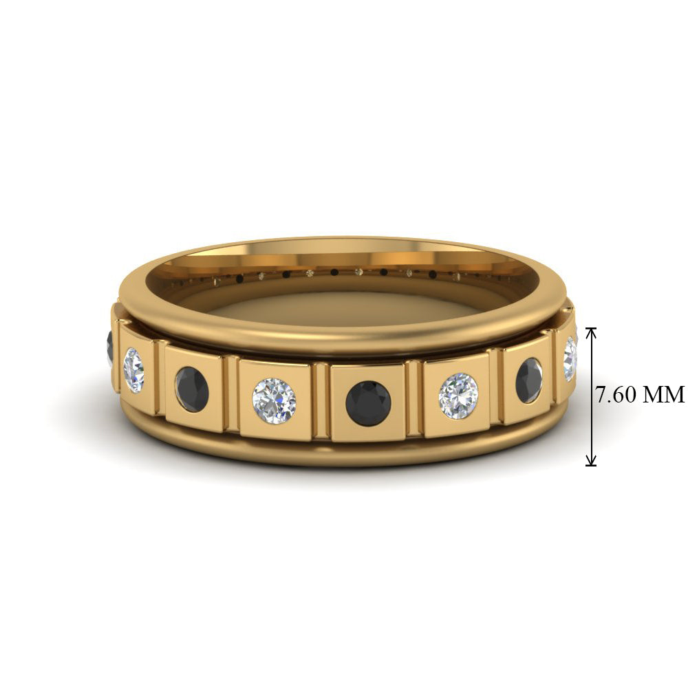 Mens Block Design Engagement Ring