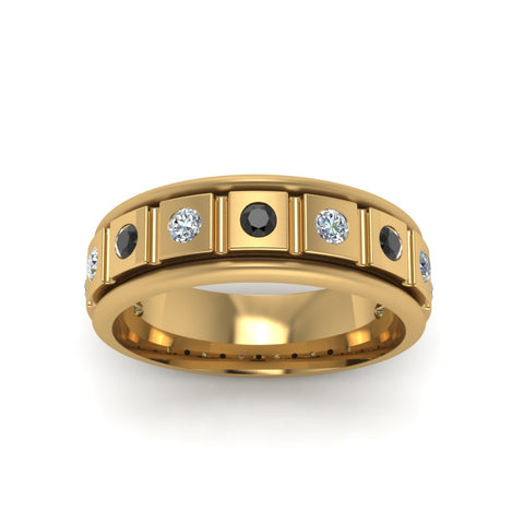 Mens Block Design Engagement Ring