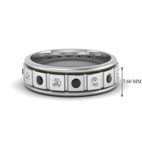 Mens Block Design Engagement Ring