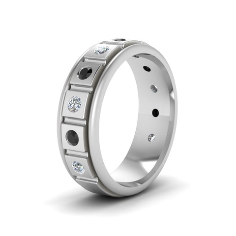 Mens Block Design Engagement Ring