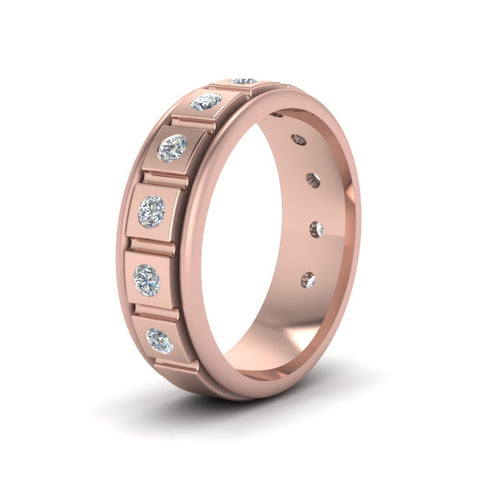 Mens Block Design Engagement Ring
