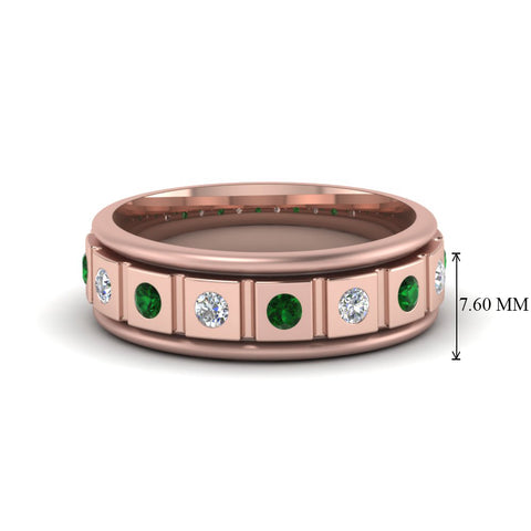 Mens Block Design Engagement Ring