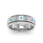 Load image into Gallery viewer, Mens Block Design Engagement Ring
