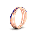 Load image into Gallery viewer, blue-sapphire-criss-cross-wedding-ring-in-rose-gold-FD11398BGSABL-NL-RG
