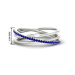 Load image into Gallery viewer, blue-sapphire-criss-cross-wedding-ring-in-white-gold-FD11398BGSABL-NL-WG
