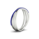 Load image into Gallery viewer, blue-sapphire-criss-cross-wedding-ring-in-white-gold-FD11398BGSABL-NL-WG
