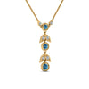 Load image into Gallery viewer, blue-topaz-petal-diamond-drop-necklace-in-FDPD8598GICBLTOANGLE2-NL-YG