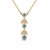 Load image into Gallery viewer, blue-topaz-petal-diamond-drop-necklace-in-FDPD8598GICBLTOANGLE2-NL-YG