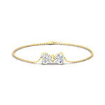 Load image into Gallery viewer, bow-design-diamond-chain-bracelet-in-yellow-gold-fdbrc8336angle1-nl-yg
