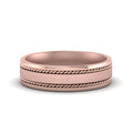 Thumbnail 4 - Braided Mens Wedding Ring