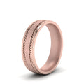 Thumbnail 6 - Braided Mens Wedding Ring