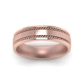 Thumbnail 5 - Braided Mens Wedding Ring